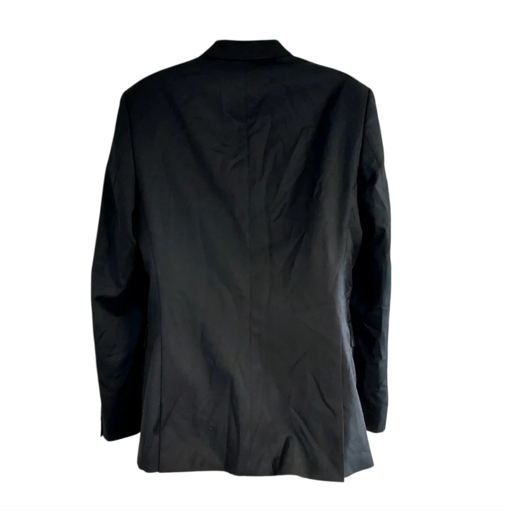 Hugo Boss Mens Blazer Size 42 Long Black Reda H Huge Solid Wool Jacket New